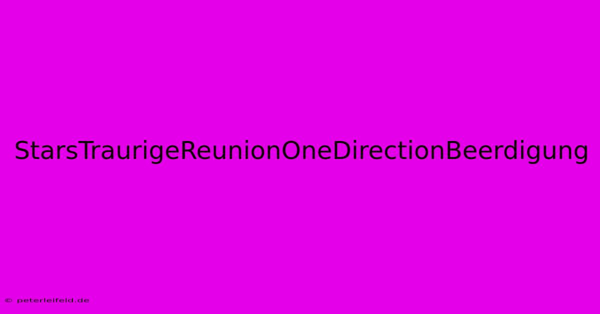 StarsTraurigeReunionOneDirectionBeerdigung