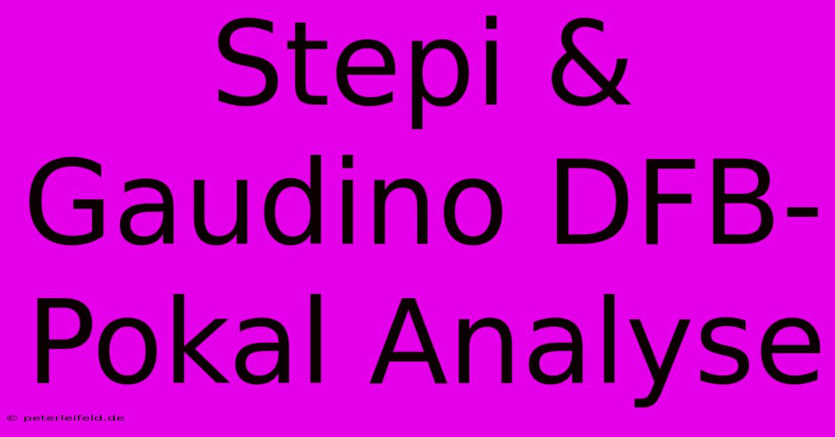 Stepi & Gaudino DFB-Pokal Analyse