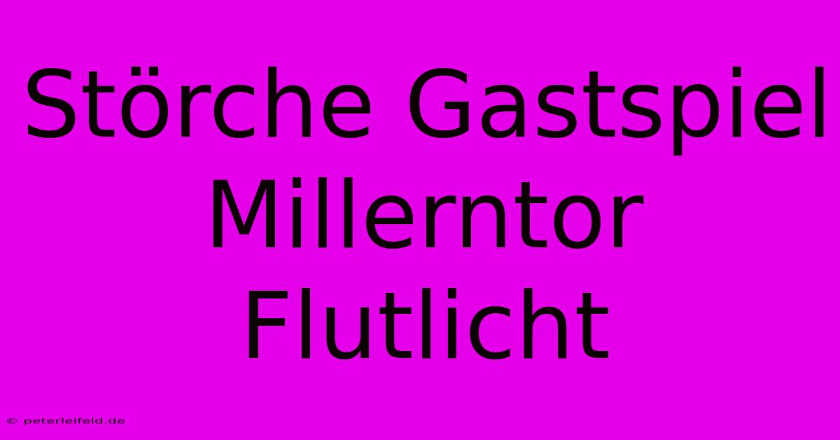 Störche Gastspiel Millerntor Flutlicht