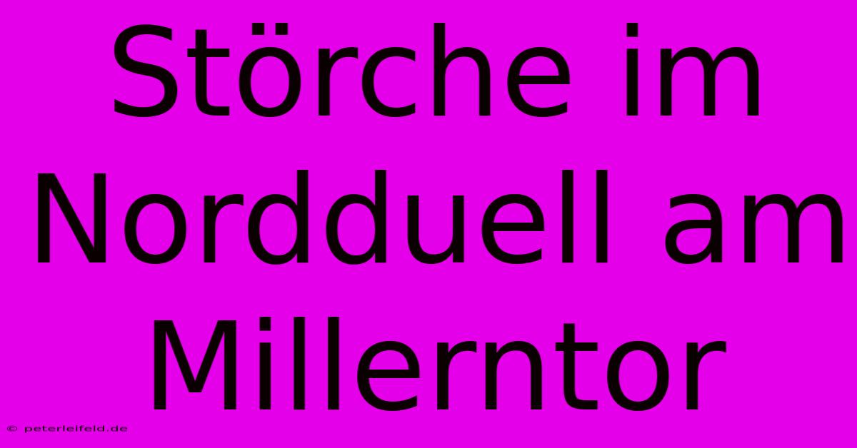 Störche Im Nordduell Am Millerntor