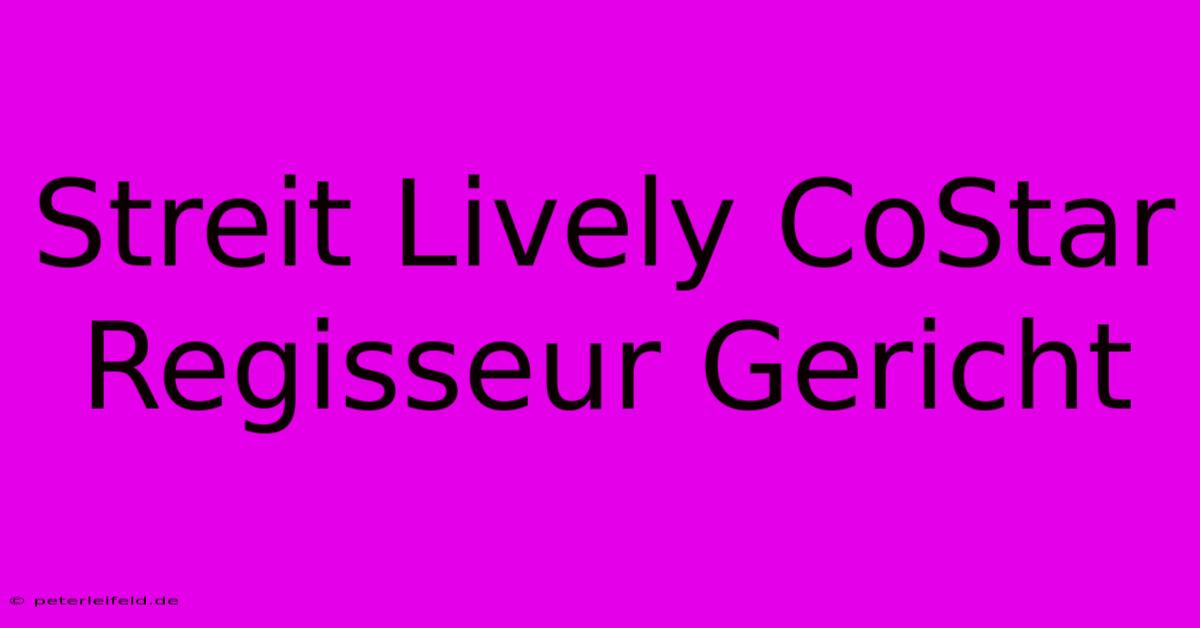 Streit Lively CoStar Regisseur Gericht