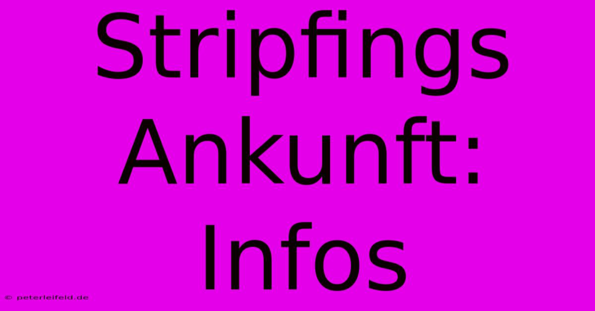 Stripfings Ankunft: Infos