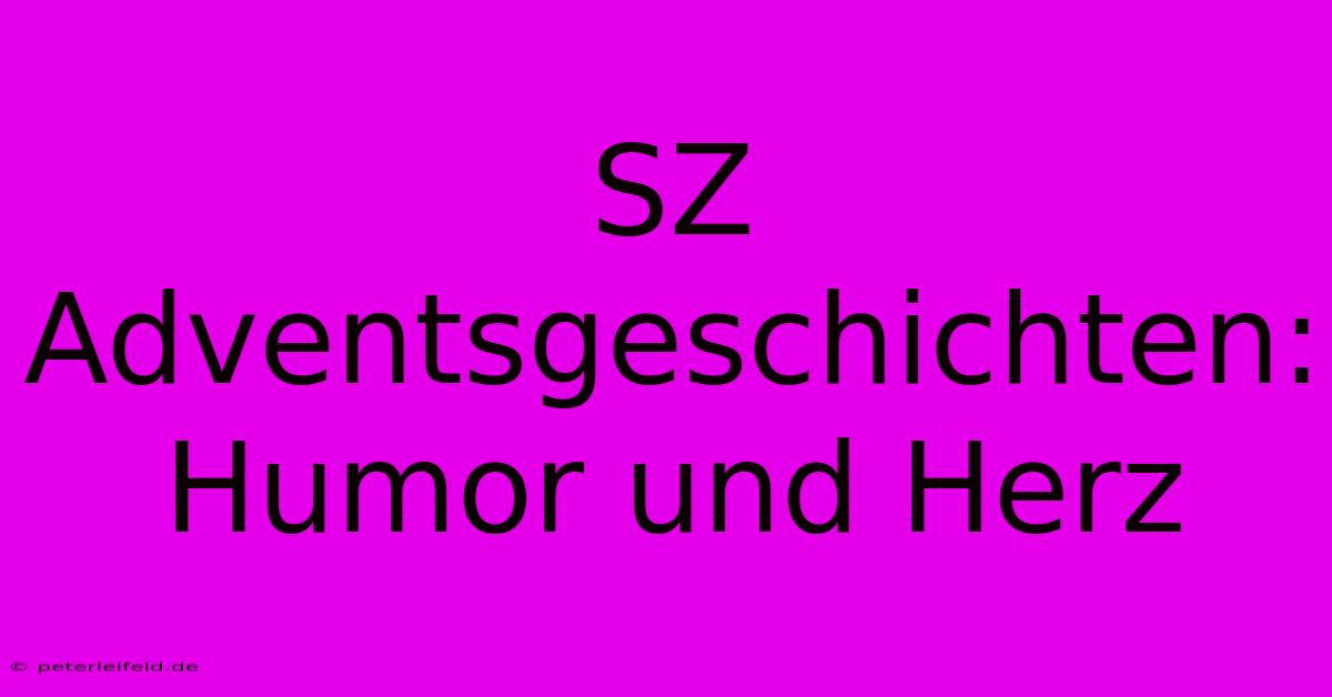 SZ Adventsgeschichten: Humor Und Herz