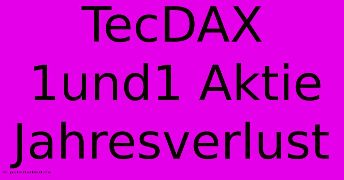 TecDAX 1und1 Aktie Jahresverlust