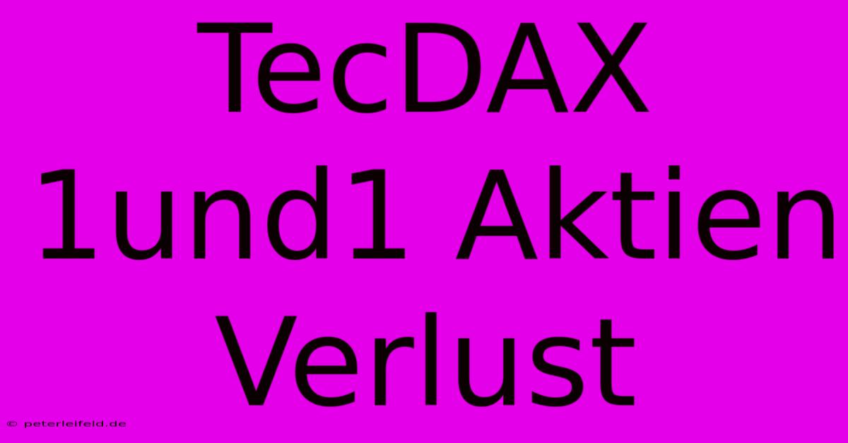 TecDAX 1und1 Aktien Verlust