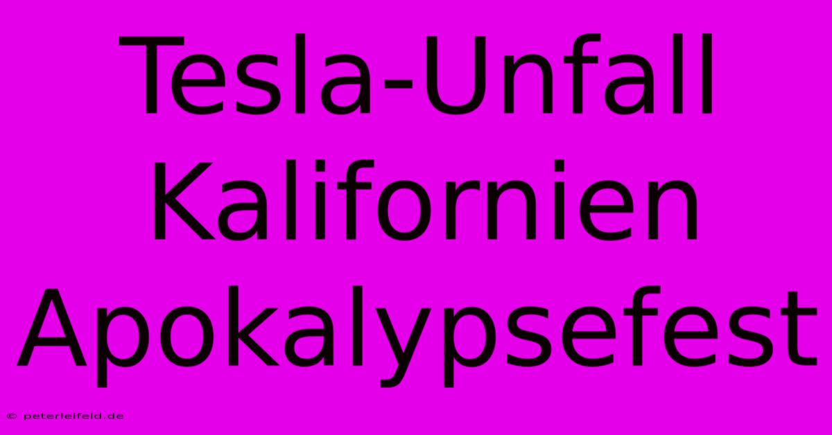 Tesla-Unfall Kalifornien Apokalypsefest