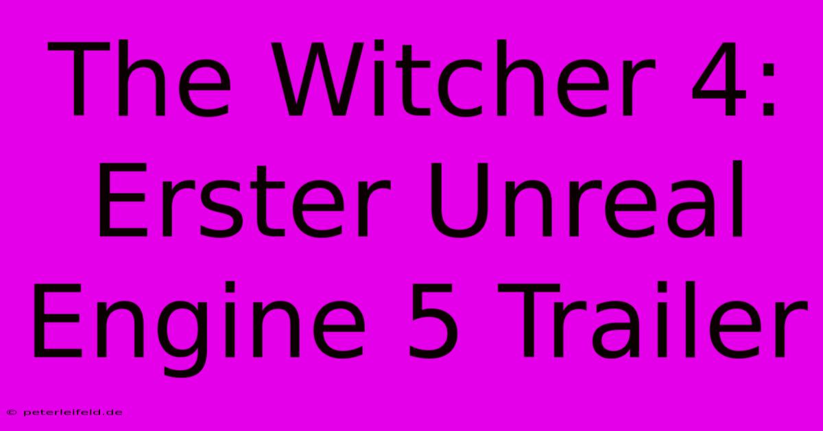 The Witcher 4: Erster Unreal Engine 5 Trailer