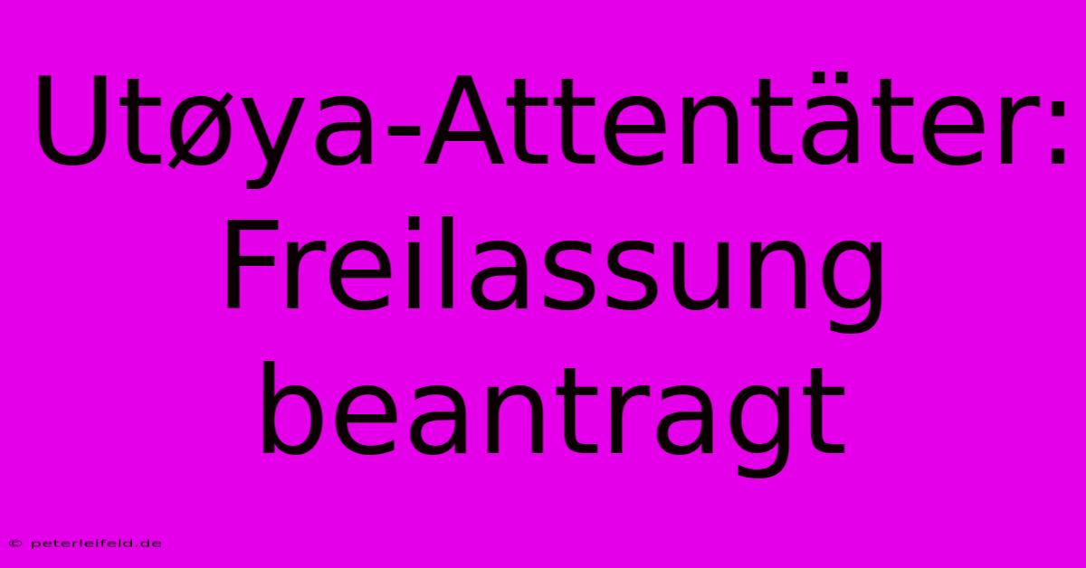 Utøya-Attentäter: Freilassung Beantragt