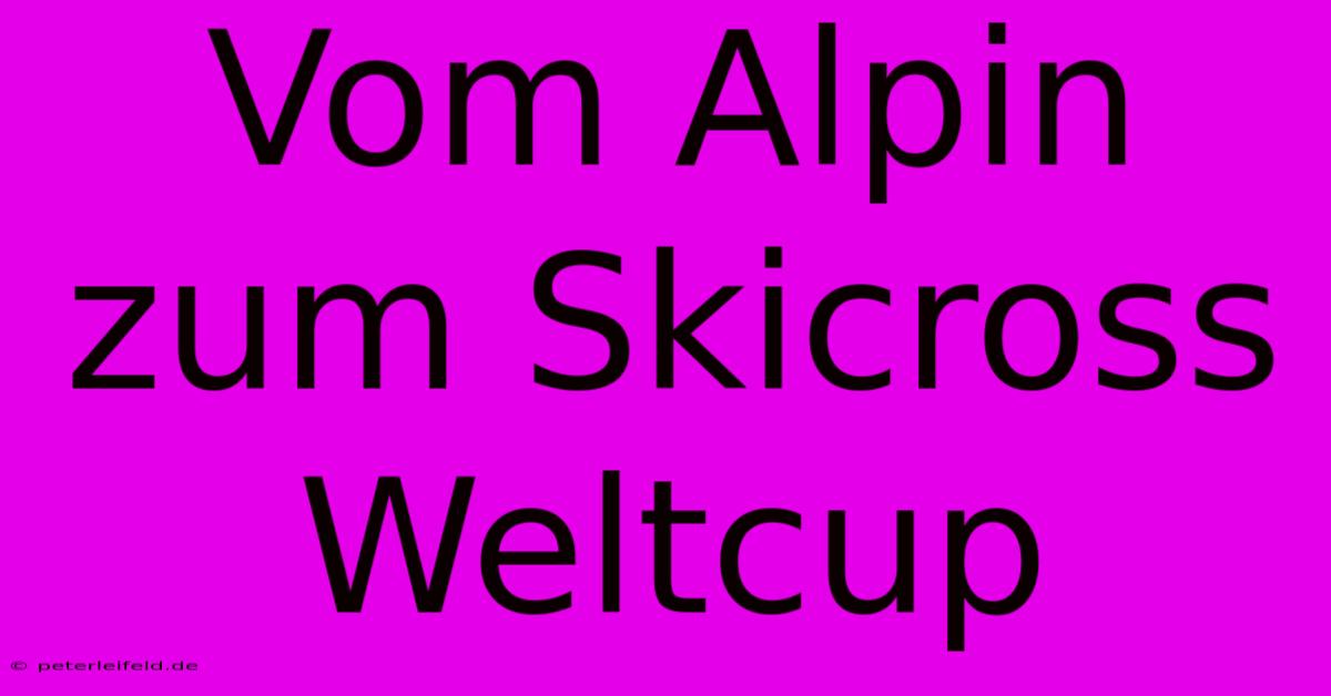 Vom Alpin Zum Skicross Weltcup