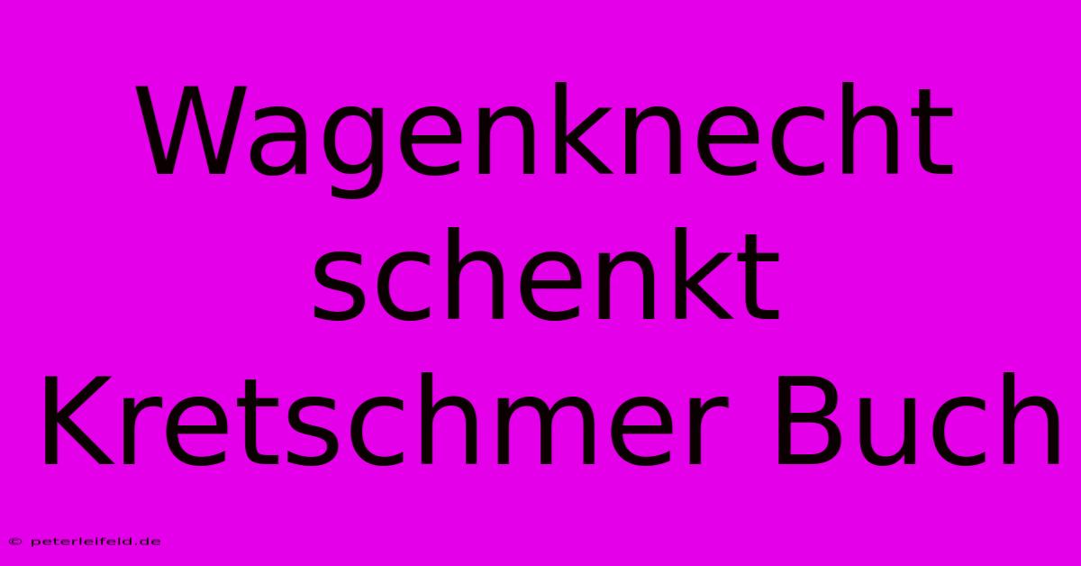 Wagenknecht Schenkt Kretschmer Buch