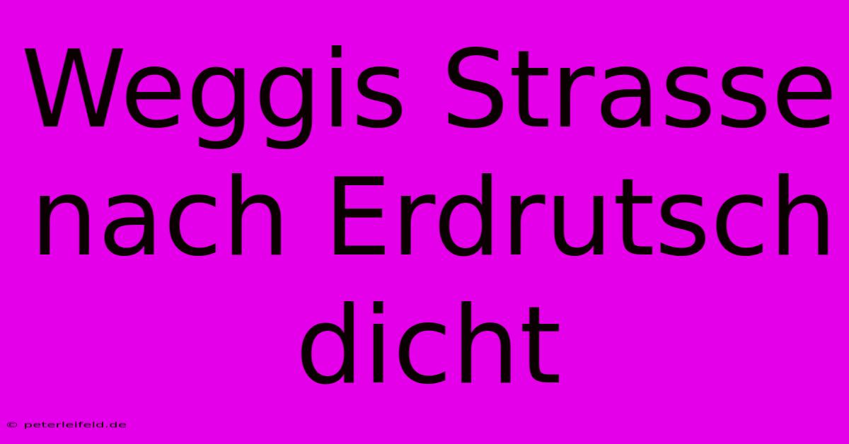 Weggis Strasse Nach Erdrutsch Dicht