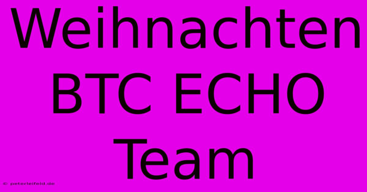 Weihnachten BTC ECHO Team