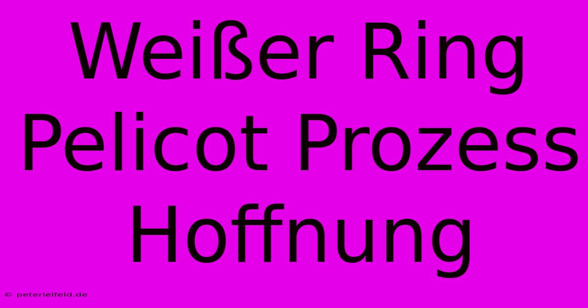 Weißer Ring Pelicot Prozess Hoffnung