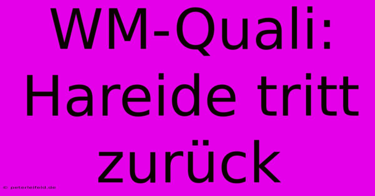 WM-Quali: Hareide Tritt Zurück