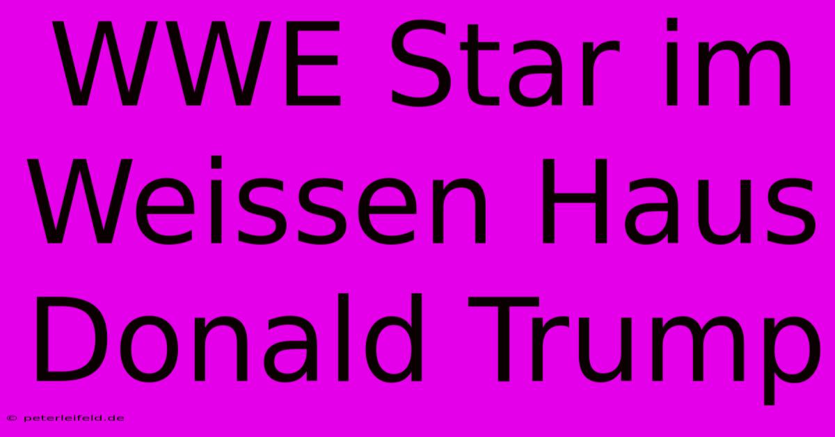 WWE Star Im Weissen Haus Donald Trump