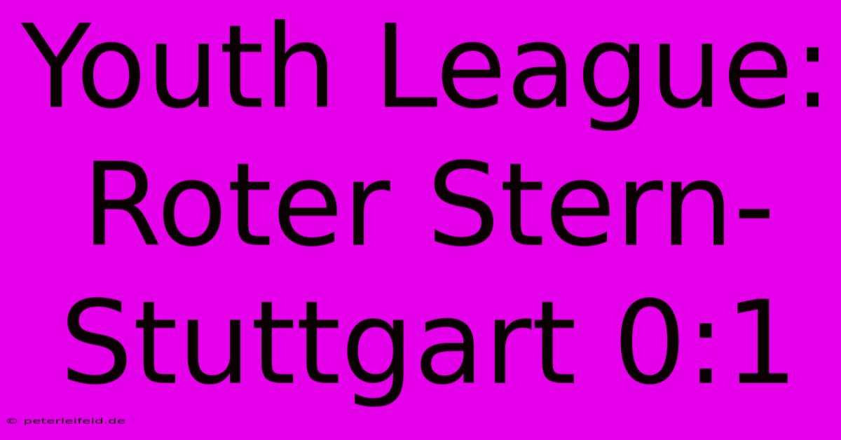 Youth League: Roter Stern-Stuttgart 0:1