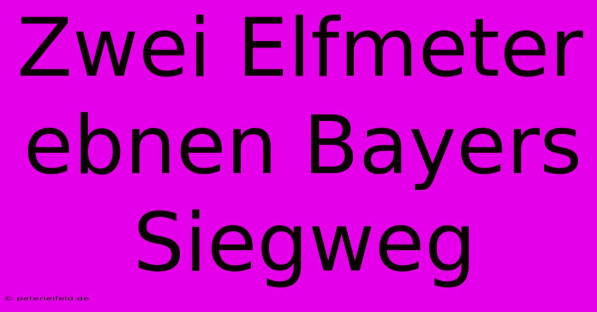 Zwei Elfmeter Ebnen Bayers Siegweg