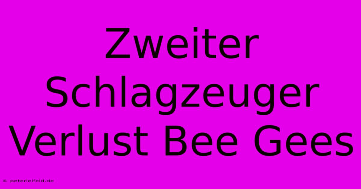 Zweiter Schlagzeuger Verlust Bee Gees